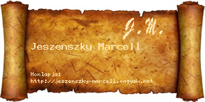 Jeszenszky Marcell névjegykártya
